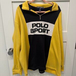 Polo Sport Men's Yellow and Navy Sweatshirt